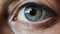 A striking close-up of a mesmerizing blue eye. Generative ai