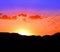 Striking colorful sunset near Anthem, Arizona
