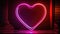 Striking and Eye-catching Neon Tube Heart Illumination Perfect for Nightlife and Party Scenes. Generative ai illustration