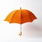 Striking Orange Umbrella With Woven-perforated Design