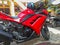 Striking in Red: Kawasaki Ninja Motorcycle Makes a Statement in Sukoharjo\'s Paving