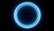 Striking white circle neon light with space for text or design