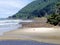 Striking Woman Enjoys Neptune Beach Near Yachats Oregon