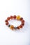 A string of crystal brown amber bracelets