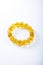 A string of crystal yellow amber bracelets