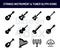 String instrument icon set. Solid icons base on 48 pixel with pixel perfect