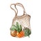 String shopping bag with vegetables