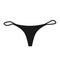 String Thong Brief Panty in black color. Panties lingerie underwear shapes icon, vector isolated illustration