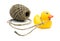 String and yellow duck.