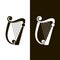 Stringed harp icons