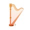 Stringed musical instruments, harp. Design layout for banners presentations, flyers, posters and invitations. Vector