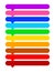 Strip bar label graphics colorful for header list text, striped bar lines many colored for message, longitudinal stripes colorful