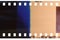 Strip of the poorly exposed and developed celluloid film