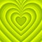 Stripe Hypnotic Neon Green Heart Indie Pattern