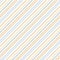 Stripe pattern asymmetric slim diagonal lines in blue, gold yellow, white. Seamless light thin background graphic for dress, skirt