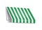 Striped awning, realistic vector illustration. Outdoor canopy. Tent roof for building facade, template for design