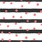 Striped background with round spots. Seamless pattern.