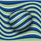 Striped ball rolling along the striped surface. Abstract vector optical illusion