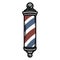 Striped barber metal pole vintage concept