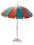 Striped beach umbrella