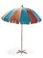 Striped beach umbrella