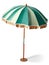 Striped beach umbrella