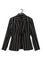 Striped black jacket isolated