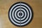 Striped black and white Dartboard with numbering