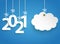 Striped Blue Sky 2021 Cloud Sticker