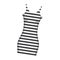 striped bodycon dress. Vector illustration decorative design