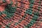 Striped brown, green and orange knit fabric texture, knitted pa