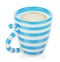 Striped coffee cup, 3d illustration