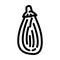 striped eggplant line icon vector illustration