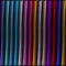 Striped embroidery 3d geometric seamless pattern. Vector abstract geometrical grunge background. Colorful tapestry vertical strip