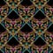 Striped embroidery baroque colorful seamless pattern. Damask tap