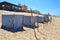 Striped Fabric Beach Tents