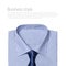 Striped folded shirt with a tie isolated