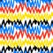 Striped hand drawn pattern with zigzag lines