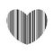 Striped heart. Bar code heart