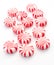 Striped holiday mint candies
