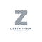 Striped letter Z logo vector design template