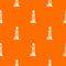 Striped lighthouse pattern vector orange