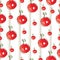 Striped pattern with cherries vector