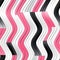 Striped pink and black background with curved lines, resembling chromatic sculptural slabs (tiled)