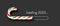 Striped red, green and white candy cane 2023 loading bar