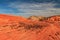 Striped Rocks on Crazy Hill in Pink Canyon, near Fire Wave at sunset, Valley of Fire State Park, USA