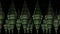 Striped rows of cones. Concert background. 3d objects of an abstract scene. Living surface cones.
