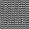 Striped seamless pattern of black zigzag lines. Repeatable optical ripples texture. Psychedelic abstract wallpaper