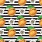 Striped Seamless Pattern with Ripe Apricot