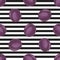 Striped Seamless Pattern with Ripe Purple Plum